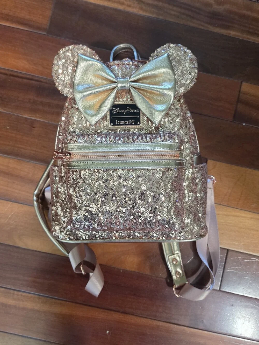 Disney Parks X Loungefly Mini Backpack In Rose Gold